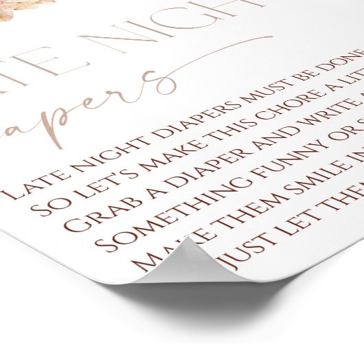 Späte Nacht Windeln boho Herbst Blumenkohl Poster (Ecke)