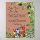 Späte Nacht Windeln Game Woodland Babywald Freund Poster (Vorne)