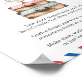 Späte Nacht Windeln Gedanken Babydusche Spiel Poster (Ecke)