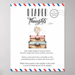 Späte Nacht Windeln Gedanken Kinderdusche Aktivitä Poster