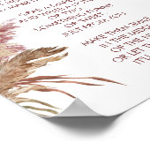 Späte Nacht Windeln Schild Pampas Grass Mauve Rosa (Ecke)