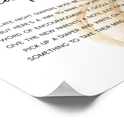 Späte Nacht Windeln Showspielplakat Poster (Ecke)