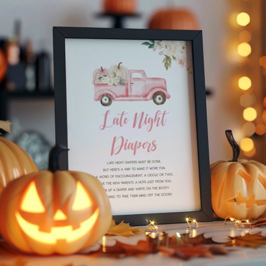 Späte Nacht Windeln Showspielplakat Poster