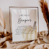 Späte Nacht Windeln Showspielplakat Poster