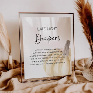 Späte Nacht Windeln Showspielplakat Poster