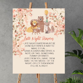 Späte Nacht Windeln Spiel Boho Safari Pampas Grass Poster