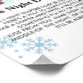 Späte Nacht Windeln Winter Wonderland Schneeflocke Poster (Ecke)