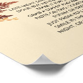 Späte Nacht Windelspiel Boho Fall Rustikale Braun Poster (Ecke)