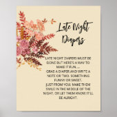 Späte Nacht Windelspiel Boho Fall Rustikale Braun Poster (Vorne)