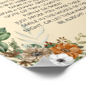 Späte Nacht Windelspiel Fall Rustikale braune Blüt Poster (Ecke)