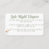 Späte Nachtdiapers Mushroom Message Baby Dusche Platzkarte (Vorderseite)