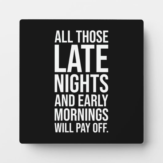 Späte Nächte Früh Morgen - Hustel, Erfolg Fotoplatte (Vorderseite)