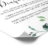 Späte Nachttaucher Babydusche Grüne Folienabzeiche Poster (Ecke)