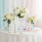 Späte Nachttaucher Babydusche Rosa Moon Schild