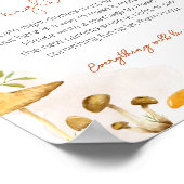 Späte Nachttaucher Babydusche Schild Woodland (Ecke)