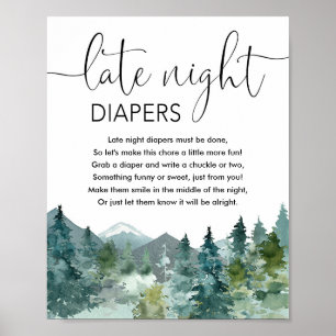 Späte Nachttaucher Babyduschenberge Poster