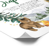 Späte Nachttaucher Babyduschsignatur Poster (Ecke)