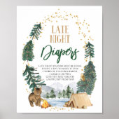 Späte Nachttaucher Babyduschsignatur Poster (Vorne)