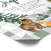 Späte Nachttaucher Babyduschsignatur Poster (Ecke)