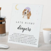 Späte Nachttaucher Beagle Wasserfarbzeichen Sockelschild (In Situ)