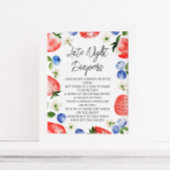 Späte Nachttaucher Berry Baby Dusche Poster