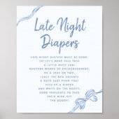 Späte Nachttaucher Blue Bow Baby Duschgel Spielzei Poster (Vorne)