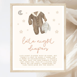Späte Nachttaucher Boho Baby Duschgel Spielzeichen Poster