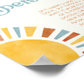 Späte Nachttaucher Boho Sun Baby Duschsignatur Poster (Ecke)