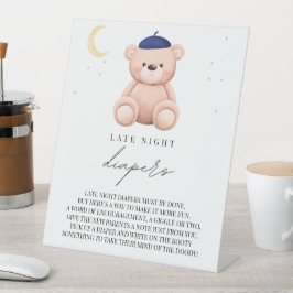 Späte Nachttaucher Bonjour Bebe French Baby Dusche Sockelschild