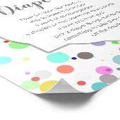 "Späte Nachttaucher" Gender Reveal Baby Shower Poster (Ecke)