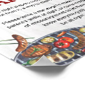 Späte Nachttaucher GRILLEN Hinterhof Rustikale Bab Poster (Ecke)