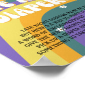 Späte Nachttaucher Hippe Groovy Babydusche Poster (Ecke)