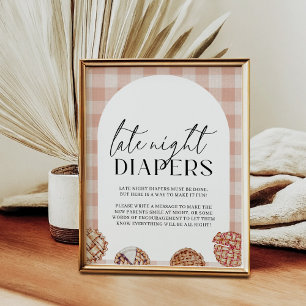 Späte Nachttaucher Kleine Süsse Pie Baby Dusche Poster