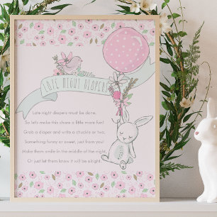 Späte Nachttaucher Kleines Bunny Baby Showspiel Poster
