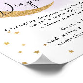 Späte Nachttaucher Lila Gold Baby Shower Game Poster (Ecke)