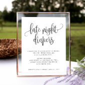 Späte Nachttaucher, Minimalistische Kalligraphiedu Poster