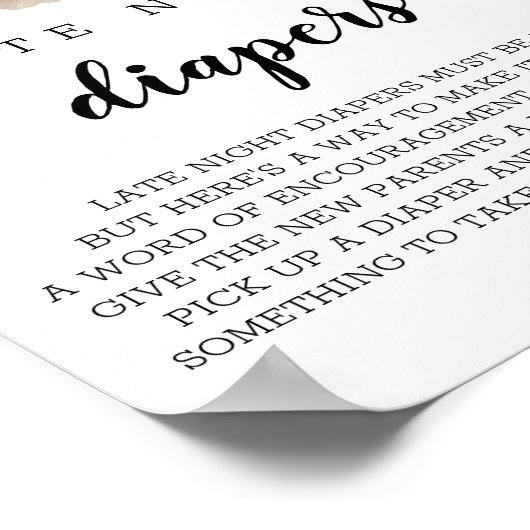 Späte Nachttaucher Mops Wasserfarbzeichen Poster (Ecke)