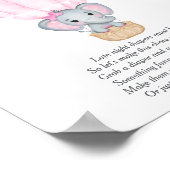 Späte Nachttaucher Rosa Elephant Baby Showspiel Poster (Ecke)