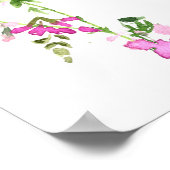 Späte Nachttaucher Rosa Wildblume Babydusche Poster (Ecke)