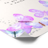 Späte Nachttaucher Schmetterling Skies Baby Dusche Poster (Ecke)