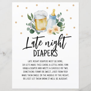 Späte Nachttaucher Sign Baby brütet Grünpflanzen