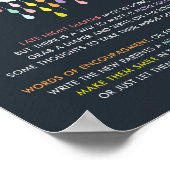 Späte Nachttaucher signieren Cloud Raindrops Rainb Poster (Ecke)