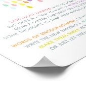 Späte Nachttaucher signieren Cloud Raindrops Rainb Poster (Ecke)