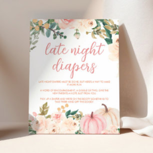 Späte Nachttaucher signieren Kleine KürbisBaby-Dus Poster