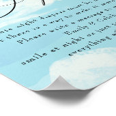 Späte Nachttaucher Sky Clouds Blue Baby Dusche Poster (Ecke)