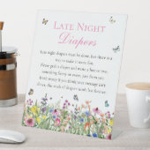 Späte Nachttaucher | Sommerliche Wildblumen Sockelschild (In Situ)