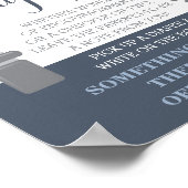 Späte Nachttaucher Zeichen, Krawatte Bow, Blau und Poster (Ecke)