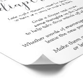 Späte Night Diapers Pastel Lila Baby Dusche Poster (Ecke)