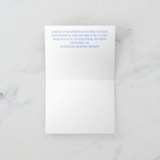 Späte Weihnachtskarte Feiertagskarte (Innenseite)