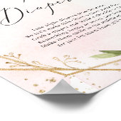 Späte Windeln signieren Baby Shower game boho Poster (Ecke)